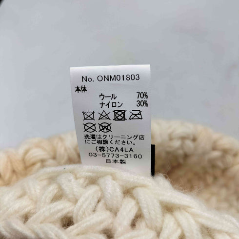 カシラ CA4LA 23AW MIAO2 ローゲージ 猫耳 ニット キャップ レディース ONE SIZE
