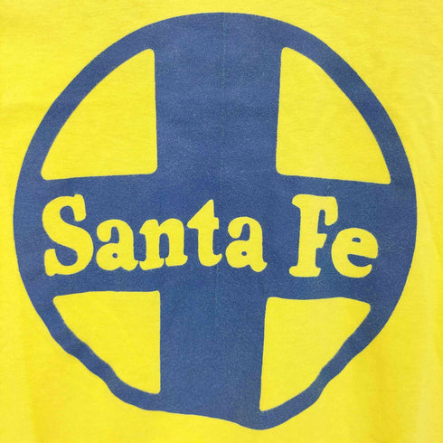 ヘインズ Hanes 80s 袖裾シングル Ssnta Fe サークルロゴデザイン 半袖Tシャツ カットソー メンズ M 38-40