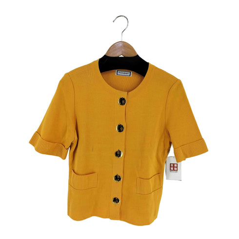イヴサンローラン Yves Saint Laurent ショートスリーブ ニットカーディガン レディース import:M