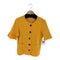 イヴサンローラン Yves Saint Laurent ショートスリーブ ニットカーディガン レディース import:M