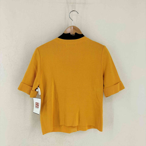 イヴサンローラン Yves Saint Laurent ショートスリーブ ニットカーディガン レディース import:M