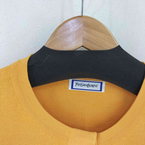 イヴサンローラン Yves Saint Laurent ショートスリーブ ニットカーディガン レディース import:M