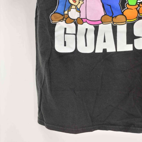 00s 海外規格 オフィシャルプリントタグ キャラクタープリント 半袖Tシャツ カットソー メンズ M