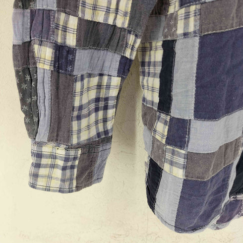 MULHOLLAND チェック パッチワーク ボタンダウンシャツ メンズ JPN:M