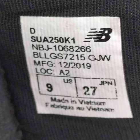 ニューバランス NEW BALANCE SUA250K1 メンズ JPN:27