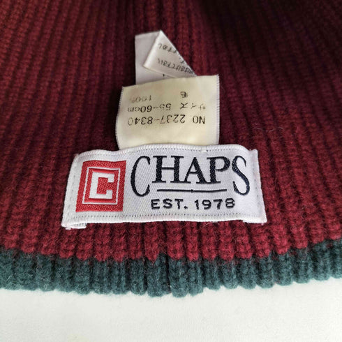 チャップス CHAPS ロゴ刺繍 ウール ニット ビーニー メンズ 55-60cm