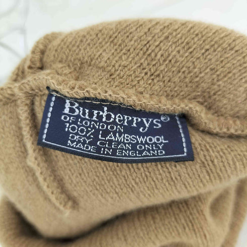 バーバリーズ BURBERRYS イングランド製 ロゴ刺繍 ニット ビーニー レディース