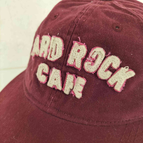 ハードロックカフェ Hard Rock Cafe ロゴ刺繍 ダメージ加工 6パネルキャップ メンズ ONE SIZE