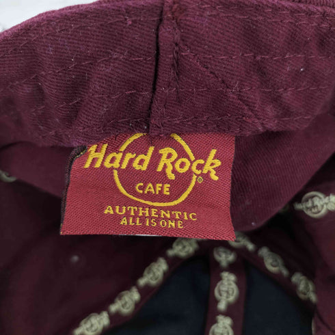 ハードロックカフェ Hard Rock Cafe ロゴ刺繍 ダメージ加工 6パネルキャップ メンズ ONE SIZE