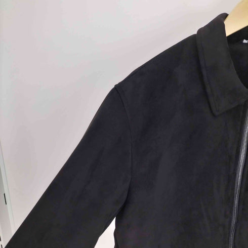 ザラ ZARA スウェード ドローコード ジップアップ ブルゾン ジャケット メンズ import:L