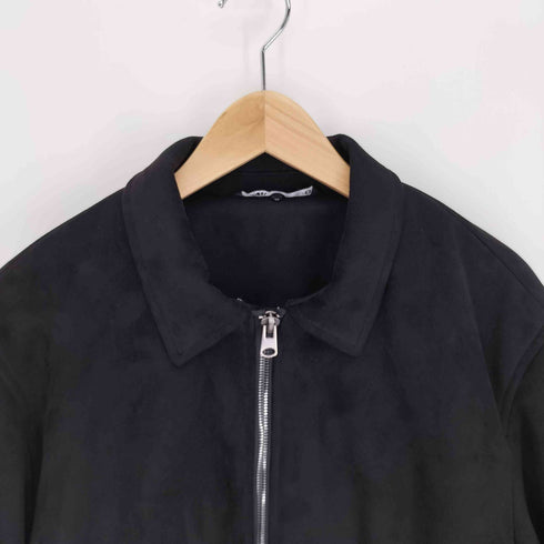 ザラ ZARA スウェード ドローコード ジップアップ ブルゾン ジャケット メンズ import:L
