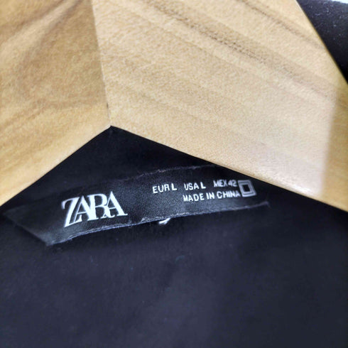 ザラ ZARA スウェード ドローコード ジップアップ ブルゾン ジャケット メンズ import:L