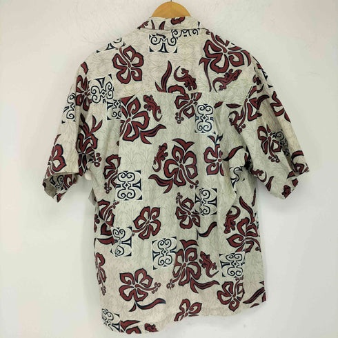 gecko hawaii 総柄 オープンカラー アロハシャツ メンズ