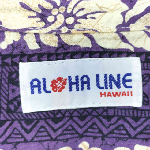 aloha line ボーダーパターン オープンカラーアロハシャツ メンズ