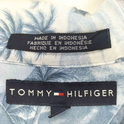 トミーヒルフィガー TOMMY HILFIGER 総柄 レーヨン オープンカラーシャツ メンズ import:M