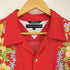 トミーヒルフィガー TOMMY HILFIGER ボーダーパターン レーヨン アロハシャツ メンズ import:L