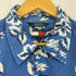 トミーヒルフィガー TOMMY HILFIGER ボーダーパターン アロハシャツ メンズ import:L