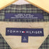 トミーヒルフィガー TOMMY HILFIGER 刺繍 チェック オープンカラー S/S シャツ メンズ import:L