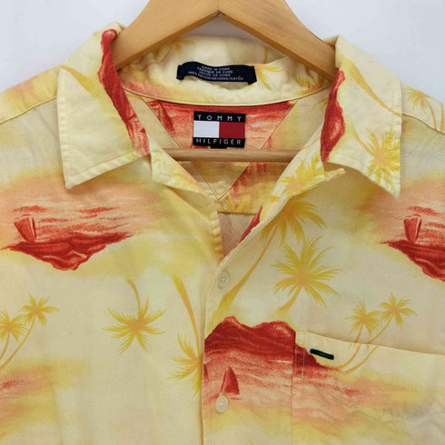 トミーヒルフィガー TOMMY HILFIGER レーヨン オープンカラーアロハシャツ メンズ import:L