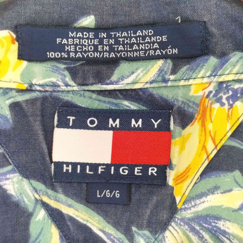 トミーヒルフィガー TOMMY HILFIGER レーヨン オープンカラーアロハシャツ メンズ import:L