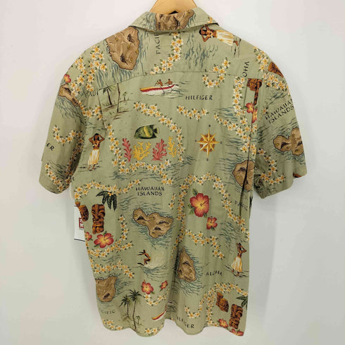 ヒルフィガー HILFIGER リゾート柄 オープンカラーアロハシャツ メンズ import:L