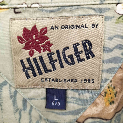 ヒルフィガー HILFIGER リゾート柄 オープンカラーアロハシャツ メンズ import:L