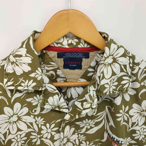 トミージーンズ tommy jeans ベンチレーション オープンカラーアロハシャツ メンズ import:L