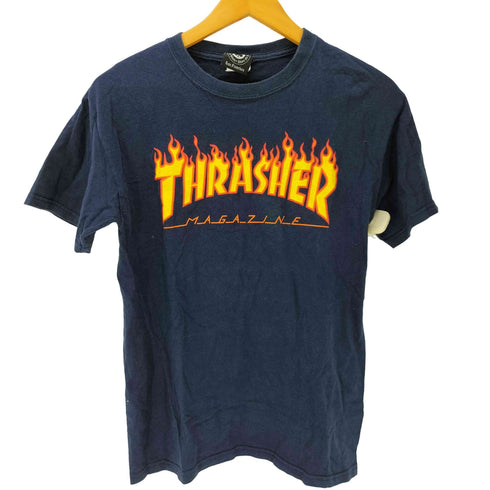スラッシャー THRASHER ファイヤーパターン クルーネックTシャツ メンズ import:S