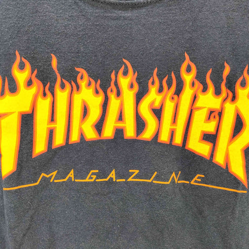 スラッシャー THRASHER ファイヤーパターン クルーネックTシャツ メンズ import:S