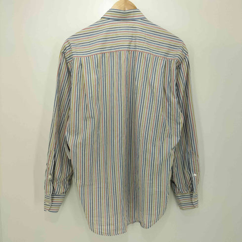 ミッソーニ ウオモ MISSONI UOMO イタリア製 ロゴ刺繍 マルチストライプ L/S シャツ メンズ 37/14 1/2