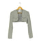 ベルシュカ BERSHKA ショート丈 ノーカラージャケット レディース import:XS
