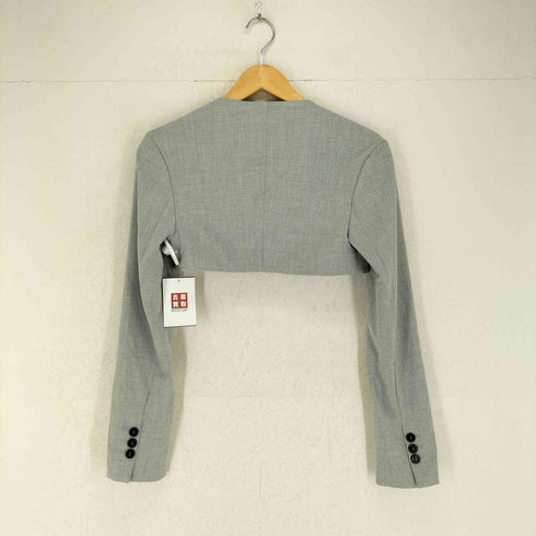 ベルシュカ BERSHKA ショート丈 ノーカラージャケット レディース import:XS