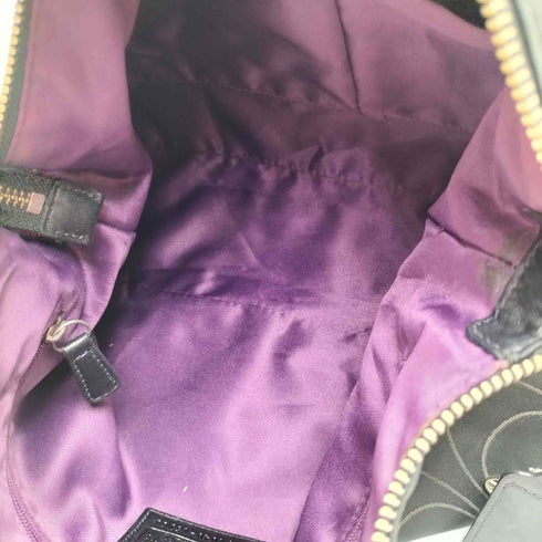 コーチ COACH レザー 切替 馬車 チャーム付き シグネチャー ショルダー バッグ レディース