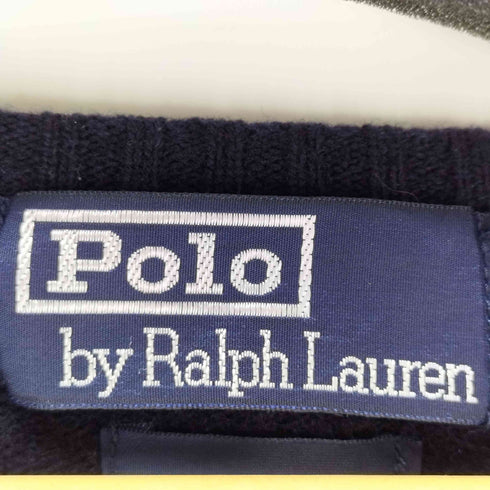 ポロバイラルフローレン Polo by RALPH LAUREN 90S ポニー刺繍Vネックウールニット メンズ LL