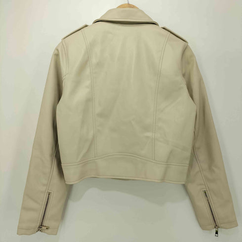 ザラ ZARA フェイクレザー ダブル ライダース ジャケット レディース S