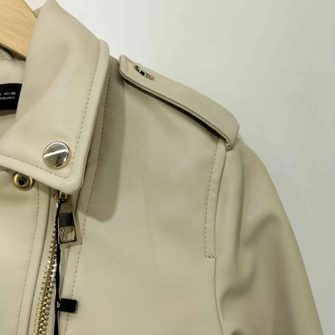ザラ ZARA フェイクレザー ダブル ライダース ジャケット レディース S