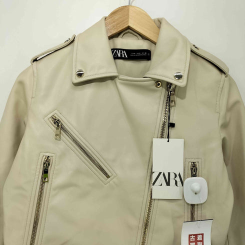 ザラ ZARA フェイクレザー ダブル ライダース ジャケット レディース S