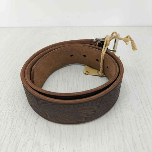 ダブルアールエルラルフローレン RRL RALPH LAUREN イタリア製 型押しレザーベルト メンズ 30