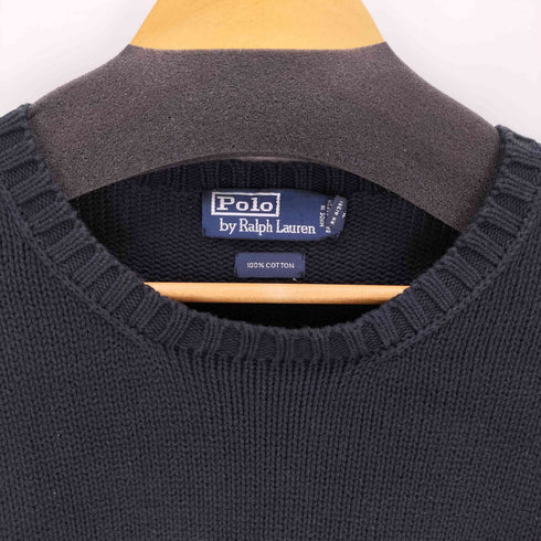 ポロバイラルフローレン Polo by RALPH LAUREN 90S ポニー刺繍 コットンニット メンズ import:XL