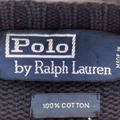 ポロバイラルフローレン Polo by RALPH LAUREN 90S ポニー刺繍 コットンニット メンズ import:XL