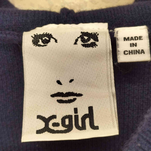 エックスガール X-girl COLLEGE LOGO KNIT HOODIE レディース ONE SIZE