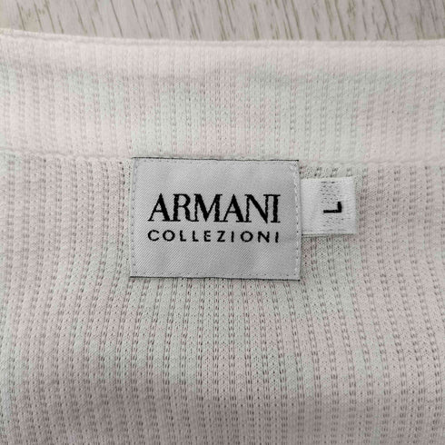 アルマーニコレツィオーニ ARMANI COLLEZIONI 比翼ボタン L/S ノーカラーシャツ メンズ import:L