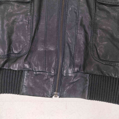 バナナリパブリック BANANA REPUBLIC A-2型 レザージップブルゾン レディース XS