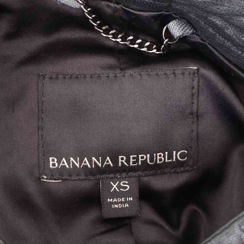 バナナリパブリック BANANA REPUBLIC レザーダブルライダースジャケット レディース XS