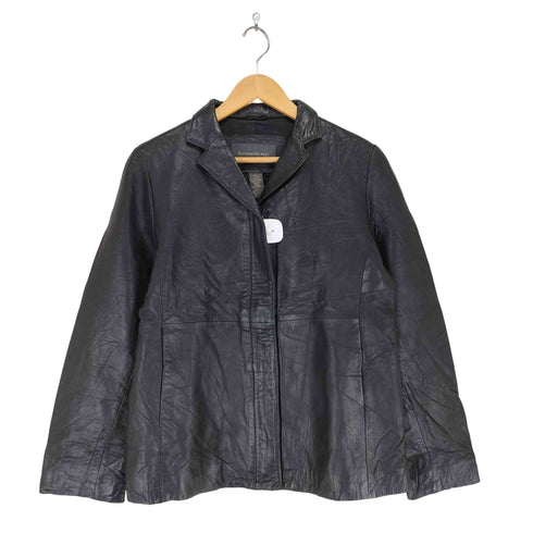 バナナリパブリック BANANA REPUBLIC 比翼レザージャケット レディース M