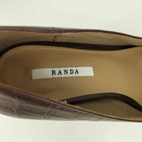 ランダ RANDA ソフト アシメスクエアカットパンプス レディース JPN:22.5