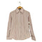 バーバリーロンドン BURBERRY LONDON MADE IN ITALY カフスボタン 比翼ストライプシャツ レディース S