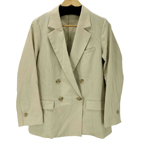 ユナイテッドアローズグリーンレーベルリラクシング UNITED ARROWS green label relaxing リネンレーヨン サイド スリット ジャケット レディース JPN:36