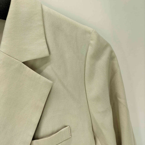 ユナイテッドアローズグリーンレーベルリラクシング UNITED ARROWS green label relaxing リネンレーヨン サイド スリット ジャケット レディース JPN:36