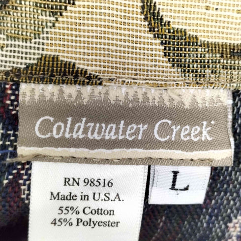 コールドウォータークリーク Coldwater Creek USA製 ゴブラン織り ジャケット メンズ L